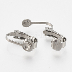Tarnish Resistant 304 Stainless Steel Clip-on Earring Settings&nbsp;STAS-T037-01