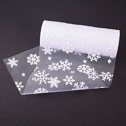 Snowflake Deco Mesh Ribbons&nbsp;LS-OCOR-P010-G01
