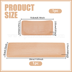 2Pcs 2 Styles Wooden Keyboard Rest & Mouse Rest Wrist Sets&nbsp;AJEW-GA0009-53