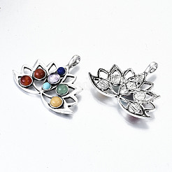 Natural Mixed Gemstone Pendants&nbsp;G-S359-204