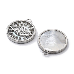 304 Stainless Steel Shell Pendants&nbsp;STAS-R150-10P