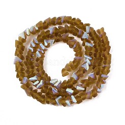 Frosted Transparent Glass Beads Strands&nbsp;GLAA-N054-4mm-05
