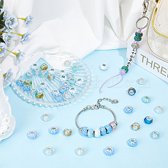 64Pcs 10 Styles Opaque Resin European Beads&nbsp;RESI-ME0001-36