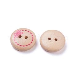 Painted Butterfly Wood Buttons with 2-Hole&nbsp;NNA0Z5W