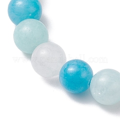 Natural Mashan Jade & White Jade Beaded Stretch Bracelets&nbsp;BJEW-JB11152