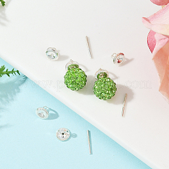6 Sets 925 Sterling Silver Ear Nuts with Pins&nbsp;STER-BBC0008-58S