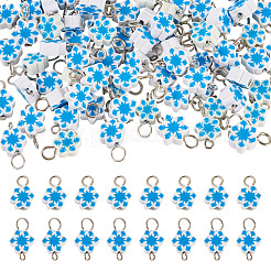 100Pcs 2 Style Handmade Polymer Clay Pendant and Connector Charms&nbsp;PALLOY-TAC0250