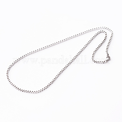 Tarnish Resistant 304 Stainless Steel Box Chains Necklaces&nbsp;STAS-O056-A-75