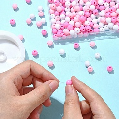 300Pcs 3 Colors Opaque Acrylic Beads&nbsp;MACR-YW0003-13A