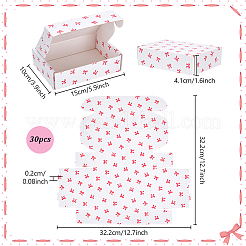 Red Bowknot Printed Cardboard Paper Packaging Boxes&nbsp;CON-WH0095-178A