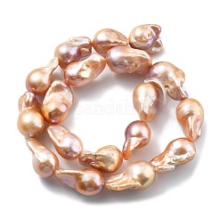 Natural Nucleated Pearl Beads Strands&nbsp;PEAR-B004-15C-04E