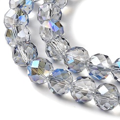 Half Rainbow Plated Electroplate Beads Strands&nbsp;LS-EGLA-H104-08A-HR01
