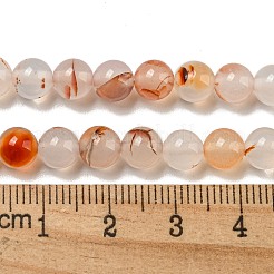 Natural Red Dendritic Agate Beads Strands&nbsp;G-A232-A02-02