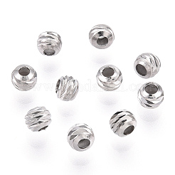 Rhodium Plated 925 Sterling Silver Beads&nbsp;STER-T004-78P-3mm
