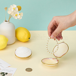 2Pcs Natural Shell Ring Storage Display Cases&nbsp;SHEL-MA0001-02