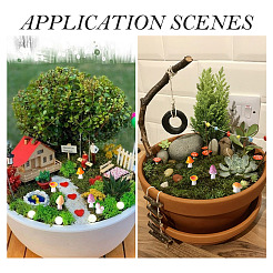 30Pcs 6 Styles Mushroom Series Resin Display Decorations&nbsp;DJEW-TA0001-21