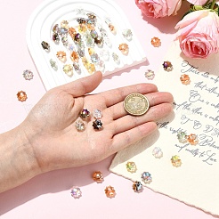 60Pcs 6 Colors Electroplate Transparent Glass Beads&nbsp;EGLA-YW0005-78