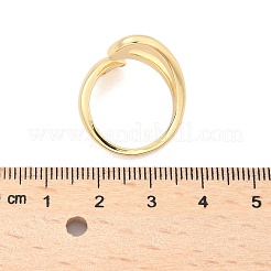 Rack Plating Brass Hollow Teardrop Open Cuff Rings&nbsp;RJEW-D009-01G