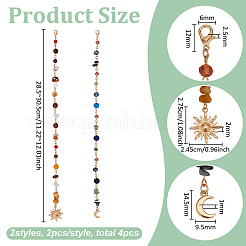 2 Bags Turquoise & Crystal & Acrylic & Agate & Alloy Dreadlocks Beads&nbsp;AJEW-FG0005-53