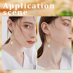 8Pcs Brass Micro Pave Clear Cubic Zirconia Connector Charms&nbsp;ZIRC-BBC0001-48