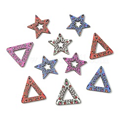 40Pcs 8 Styles Printed Basswood Pendants&nbsp;WOOD-CJ0002-49