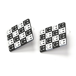 Resin Stud Earrings&nbsp;LS-EJEW-I257-01G