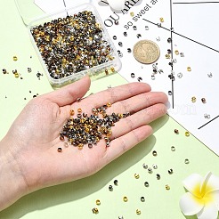 1200Pcs 15 Styles Iron and Brass Crimp Beads&nbsp;FIND-YW0004-74