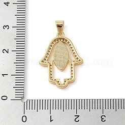 Brass Micro Pave Clear Cubic Zirconia Pendants&nbsp;KK-I712-60G-01