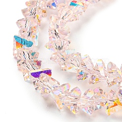 Electroplate Transparent Glass Beads Strands&nbsp;EGLA-P052-02A-AB02