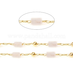3.28 Feet Handmade Natural Rose Quartz Beaded Chains&nbsp;X-CHC-E021-01D