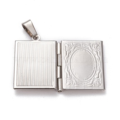 Tarnish Resistant 304 Stainless Steel Locket Pendants&nbsp;STAS-K197-02P