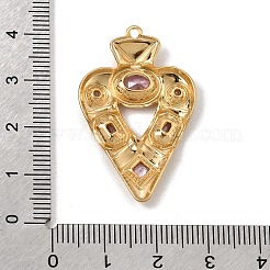 304 Stainless Steel Rhinestone Pendants&nbsp;SA-CBAA9A2-01G-02