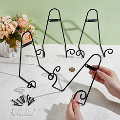 4Pcs Iron Wall-Mounted Display Easel&nbsp;OFST-GO0001-08