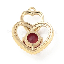 Brass with K9 Glass & Rhinestone Pendants&nbsp;KK-C024-11KCG-02