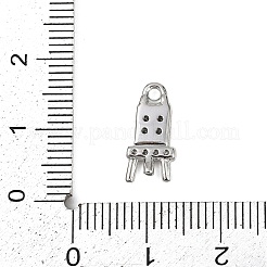 Brass Micro Pave Clear Cubic Zirconia Pendants&nbsp;KK-L238-15P