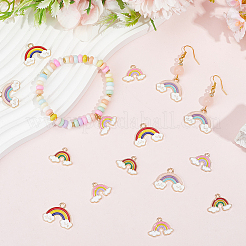 40Pcs 4 Styles Alloy Enamel Pendants&nbsp;ENAM-BM0001-20
