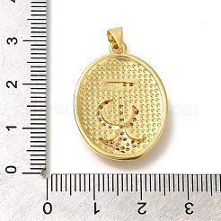 Rack Plating Brass Micro Pave Cubic Zirconia Pendants&nbsp;KK-Z086-67G-01
