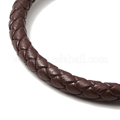 Leather Braided Cord Bracelet with 304 Stainless Steel Magnetic Column Clasps for Men Women&nbsp;BJEW-C021-02-P