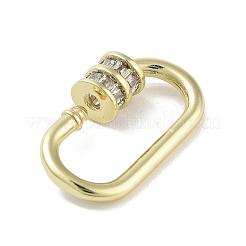 Brass Micro Pave Cubic Zirconia Keychain Rings&nbsp;KK-M293-50G
