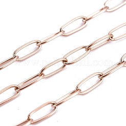Ion Plating(IP) 304 Stainless Steel Paperclip Chains&nbsp;CHS-F010-01B-RG-01