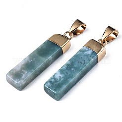 Natural Moss Agate Pendants&nbsp;G-S359-313A