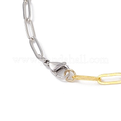 3Pcs 3 Colors 4MM Brass Paperclip Chain Necklaces for Women Men&nbsp;NJEW-JN05569