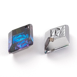 Embossed Glass Rhinestone Pendants&nbsp;GLAA-J101-04A-001BB