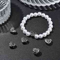 6Pcs 6 Styles 316 Surgical Stainless Steel European Beads&nbsp;STAS-CJ0002-69