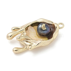 Brass Enamel Pendants&nbsp;KK-M308-04G-04