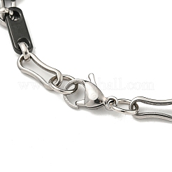 Two Tone 201 Stainless Steel Oval Link Chain Bracelet&nbsp;BJEW-B078-41BP