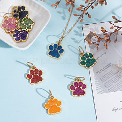 9Pcs 9 Colors Alloy with Shining Powder Pendants&nbsp;FIND-WR0011-84
