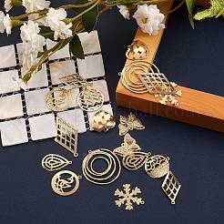 20Pcs 10 Style Brass Pendants&nbsp;KK-SZ0001-35G