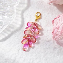 Teardrop Glass Pendant Decorations&nbsp;HJEW-JM03256