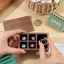 Wood Magnet and Velvet Storage Cuboid Box&nbsp;CON-WH0200-06B